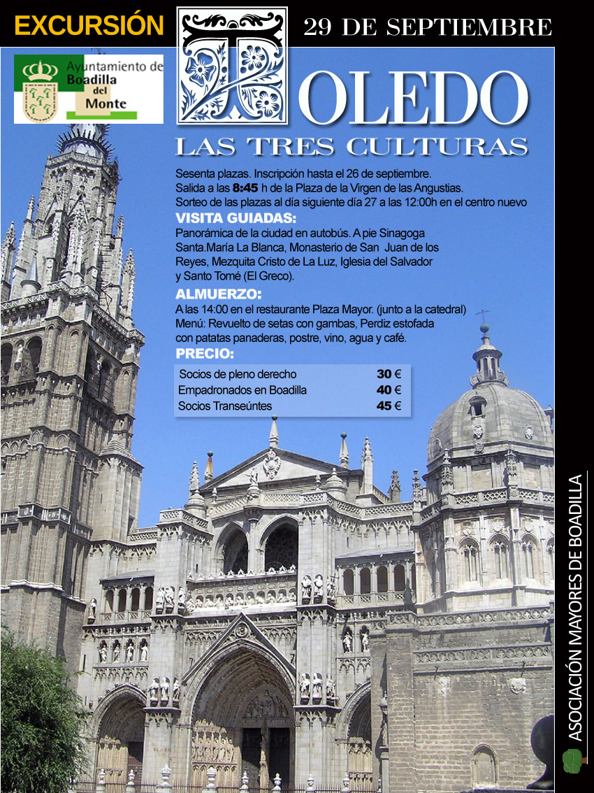 Excursin a Toledo - Las Tres Culturas (29 de septiembre)